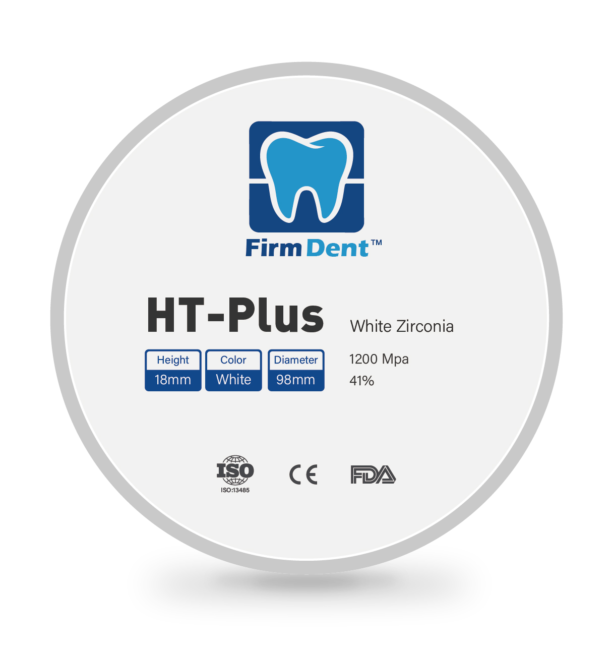 HT-Plus High Translucent Classic White Dental Zirconia Block