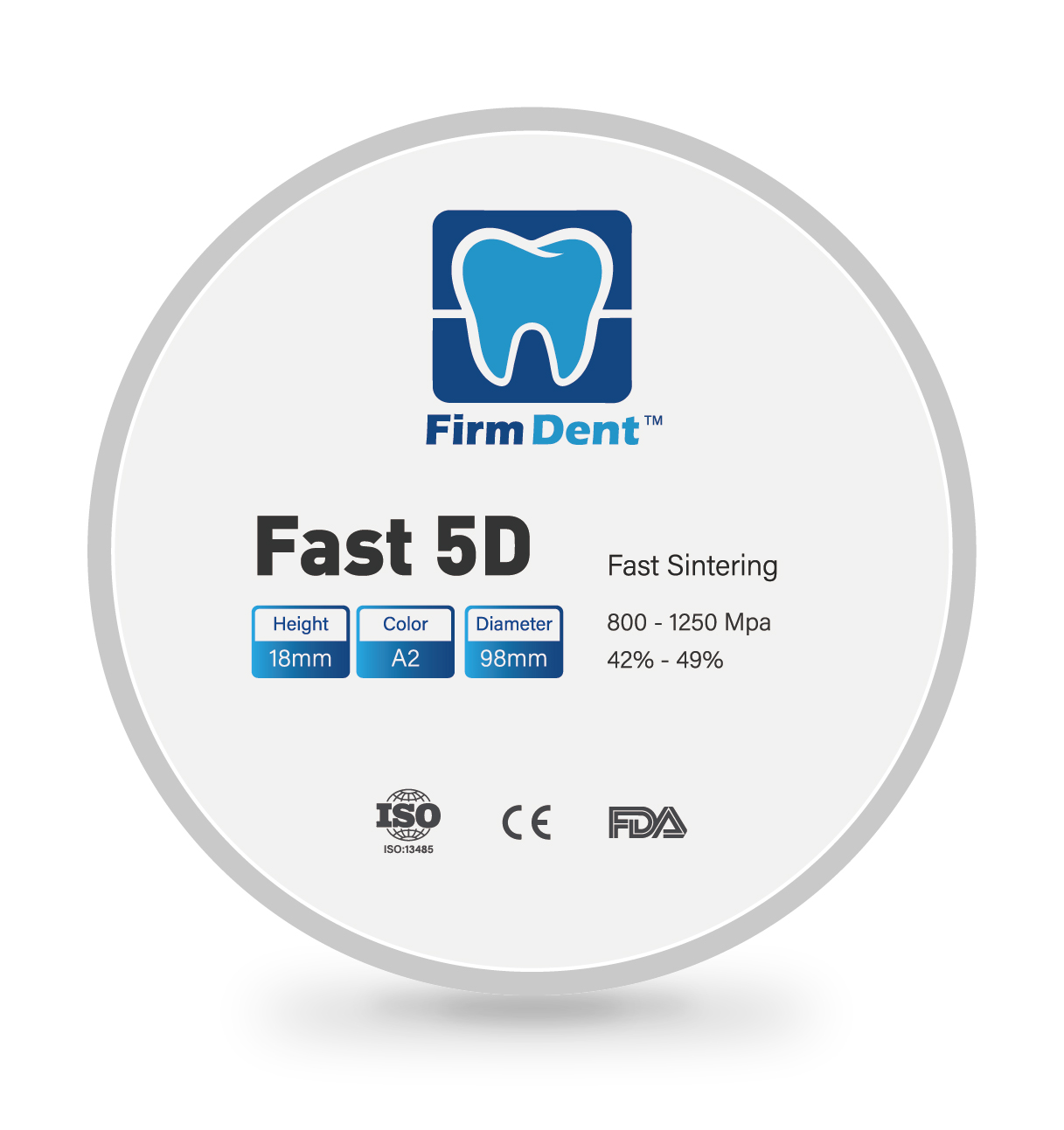5D Fast Sintering Dental Zirconia Block